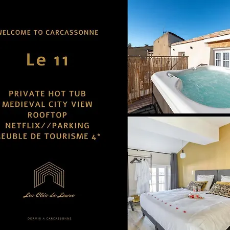 Les Cles De Laure - Le 11 Jacuzzi Avec Terrasses Clim Netflix Parking Apartment Carcassonne Exterior photo